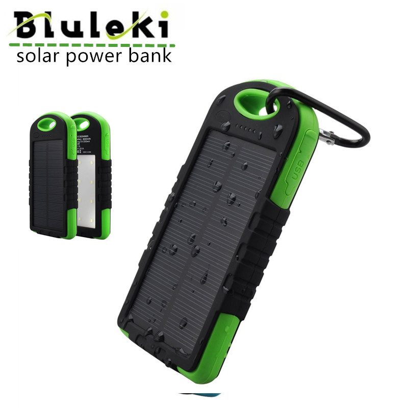 new Dual-USB Power Bank Waterproof Solar charger real 8000mah Portable charger solar Power Bank LED External Battery for xiaomi new Dual-USB Power Bank Waterproof Solar charger real 8000mah Portable charger solar Power Bank LED External Battery for xiaomi