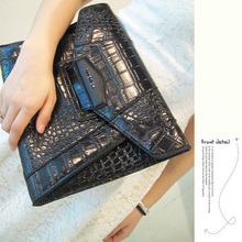 The trend of female bags fashion women’s day clutch for Crocodile clutch envelope bag clutch bag big bag