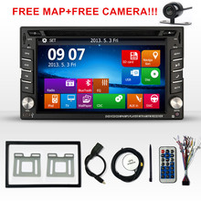 New universal Car Radio Double 2 Din Car DVD Player GPS Navigation In dash Car PC Stereo Head Unit video+Free Map subwoofer