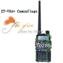 Amateur Dual Band 2 Way Radio ZT V8A walkie talkie with LCD display Camouflage