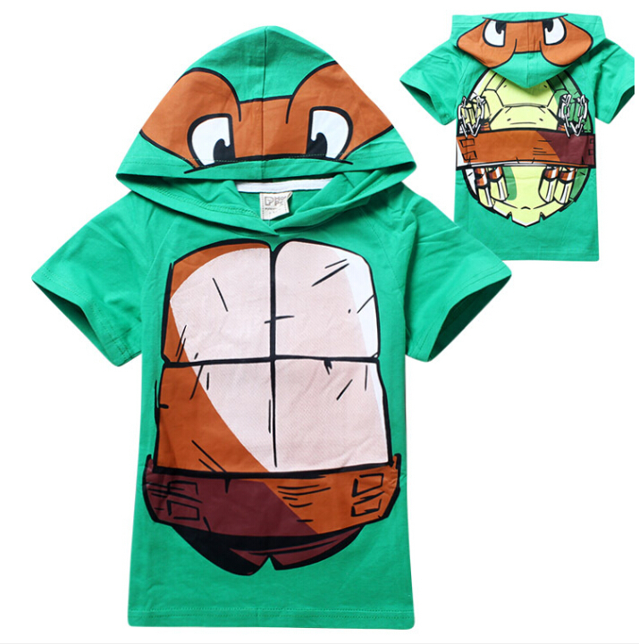 Teenage mutant ninja turtles Boys Short Sleeve Tshirt Top Children Cloth Tee Kids Hoodies