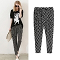 2016 summer new women s casual loose harem pants plus size elastic waist code printing women