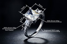 925 Sterling Silver Jewelry Wedding Rings For Women vintage Ring luxury Bijoux zirconia Accessories Engagement Bague