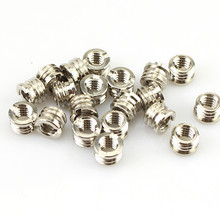 100PCS 1/4″ to 3/8″ Convert Screw 1/4-3/8 Inch Metal Silver Adapter For DSLR Camera Quick Release Plate Tripod Monopod