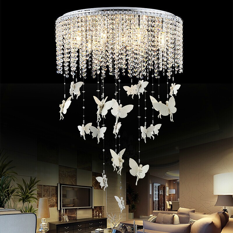 Moderne led e14 kristallen lampen deckenleuchte für schlafzimmer