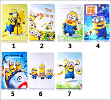 Cartoon God steal dads Despicable ME Minions PU Leather Case Cover For Samsung Galaxy Tab3 P3200/T210 Tablet Protect Shell
