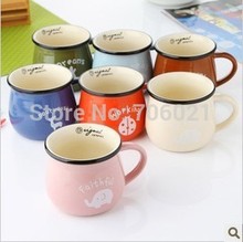 Zakka Cute Lovers Cup Bone Cup Coffee Cup Large Capacity Mug Ceramic Milk Cup 300ml Birthday