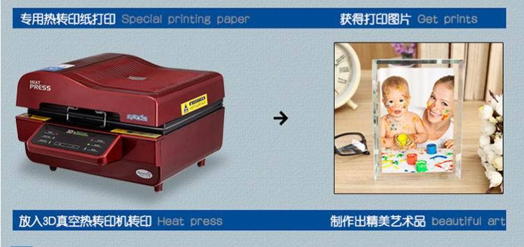 Digital 3d vacuum tshirt heat transfer printing machine