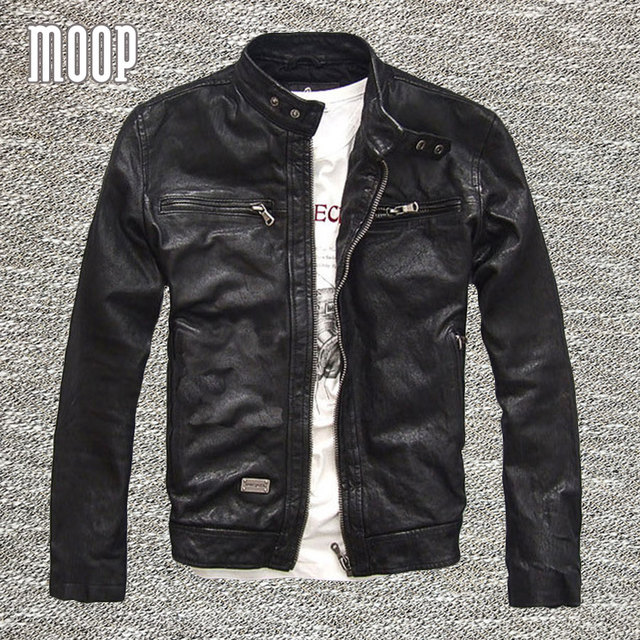 Плюс размер черный натуральной кожи куртка пальто 100% Овчины натуральной кожи мотоцикл куртки весте манто homme cuir homme LT729