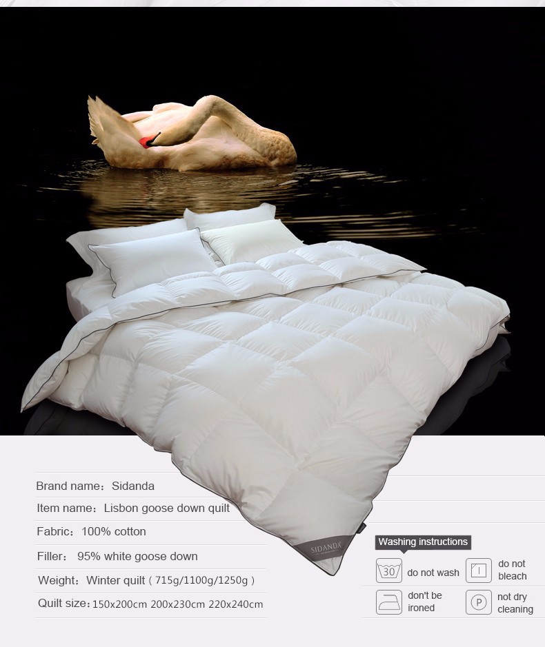 Grosshandel Sidanda 95 Weisses Daunendeckbett Daunendecke Feder