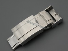 16 mm x 9 mm correa de reloj hebilla de implementación de cierre plata cepillado de alta calidad en acero inoxidable para rolexwatch mejor regalo