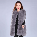2017 Winter Thick Warm Real Fox Fur Vest Women s Fox Fur Coat Outerwear Women Fur