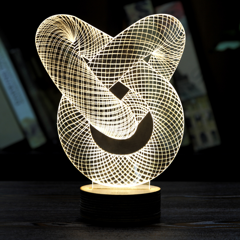 Aliexpress.com : Buy MOZA Creative DNA Shaped 3D Acrylic Wood Lights LED Night Lamp USB Table ...