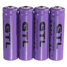 4pcs lot 3 7V 2300mAh 14500 AA Li ion Rechargeable Battery For Flashlight Torch Purple