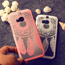 Rubberized Painted Phone Cases For HTC One 2 One M8 M8s M8x Covers Plumage Anti- Scratch Hard Plastic Shield Durable Shell Bags