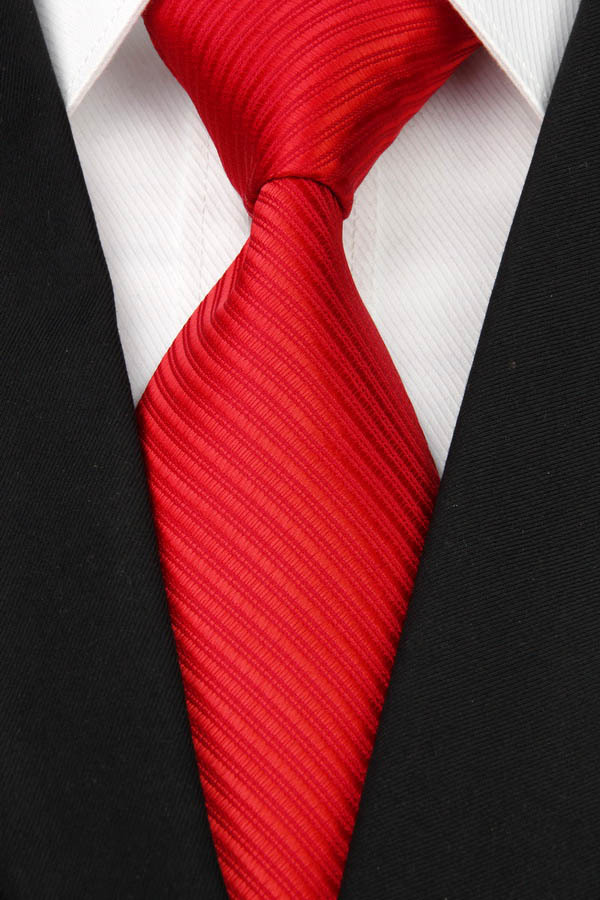 CON07 Silk Polyester Woven Smooth Tie Classic Man s Red Blue Orange Black Stripe Business Wedding