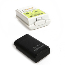 pratical Play Charger Cable + 4800mAh Rechargeable Battery Pack for Xbox 360 Black or White #L01475