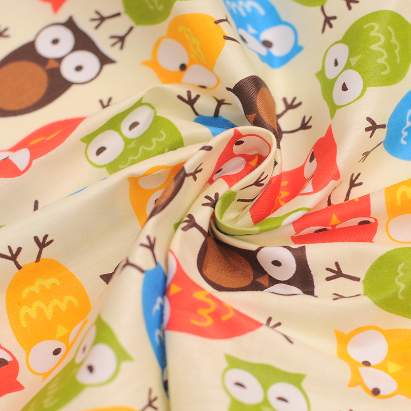 100% Cotton Twill Fabric High quality children material Colorful Kingdom of Owl cloth bedding fabric 160*50CM A1-1-1