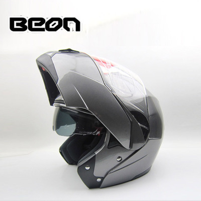 Free shipping BEON-700 dual lens exposing motorcycle helmet visor helmet full helmet winter glare reducer / Gray