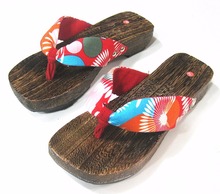 wood sandals flip-flops GETA Japanese SAMURAI Clogs Wood Sandals clogs shoes flat wood heel shoes summer plank slippers sandals