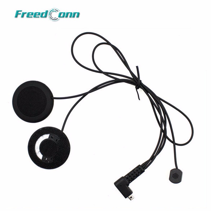 FreedConn FDCVB Motorcycle Helmet Speakers and Clips Kits with Hard Corded Microphone for Motorcycle Bluetooth Intercom