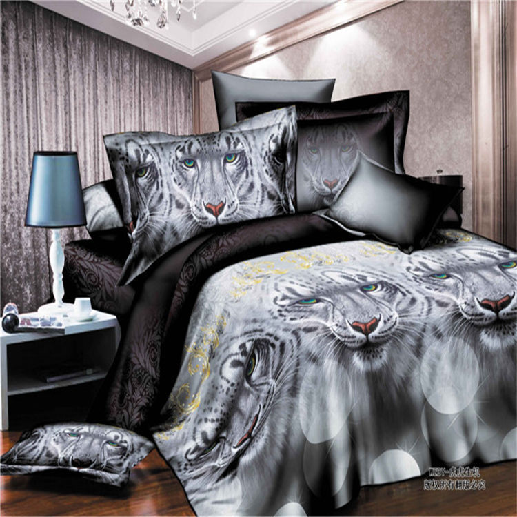 free shipping 3d white lion tiger bedding sets 4 pcs queen free shipping 3d white lion tiger bedding sets 4 pcs queen