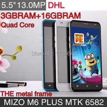 Smartphone original MIZO M6 Plus MTK6582 Quad Core1 3GHZ 5 5 3G RAM 16GROM Dual Sim