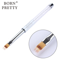 Born Pretty UV Gel Brush Gradient Painting Pen Drawing Brush White Rhinestone Handle Manicure Nail Art