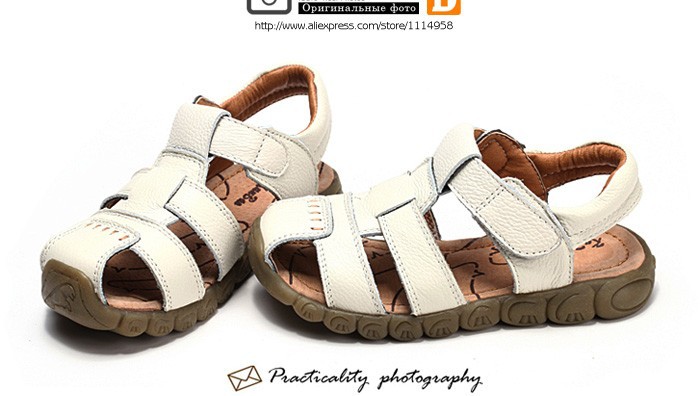 New 2015 Summer Kids Sandals Boys Genuine Leather Sandals Shoes Footwear Children Shoes Sandels Size21-36 Cow Sandalia Infantil free shipping (11)
