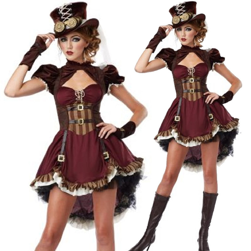 Steampunk Costume For Girl Sexy Adult Gothic Costume Party
