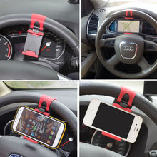 Car Steering Wheel Bike Universal Clip Mount Holder For iphone Phone Samsung Cellphone GPS