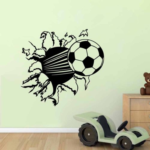 Calcio wall sticker decal decor sport calcio ragazzo camera dei ...
