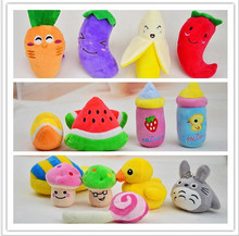 2016 New Hot Dog Toys Pet Puppy Chew Squeaker Squeaky Plush Sound15 Designs Toys products Pet Toys