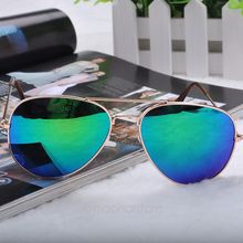UV Protection Fashion Popular Cool Sunglasses Versatile for use Goggle AVIATOR Metal Eyewear Bat Mirror J