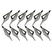 18pcs archery arrow arrowhead 100 grain fiberglass arrow broadhead 3 blades screwing on carbon arrow for