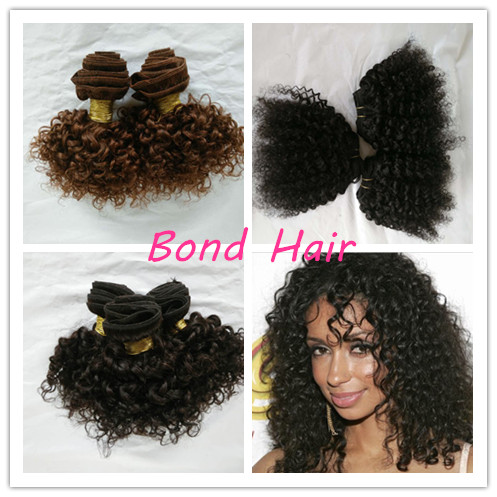 Short Curly Brazilian Hair Weave 8" Kinky Curly Virgin ...