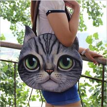 15 Colors Make up organizer bag Women Casual travel bag Cat Face Purse Cute Zipper Shoulder Handbag Tote Shopper School Bag