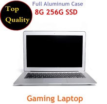 Top Quality 13.3″  Aluminum Shell Intel i7 Laptop Computer 8G&256G SSD Windows7/8 HDMI Webcam,8000mah Battery Gaming Notebook
