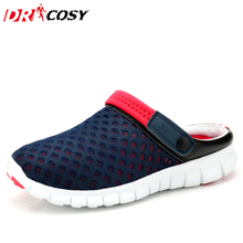 Summer Men’s Slipper Men Hole Hollow Ventilating Sandals Clogs Beach Clogs Breathable Mesh Clogs Abrasion MD Plus Size 4-13