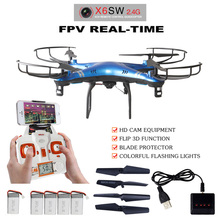 X6SW RC Camera UAV WIFI FPV Real – time Transport video an RC helicopter drones quadcopter VS X5SW X400-1 An upgraded version