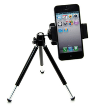 2015 Useful Universal Desktop Tripod Camera Bracket Mount Holder for Mobile Phone Smartphone Black and White free shipping