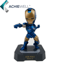 Marvel Egg Attack Iron Man Mark VI Blue Iron Man PVC Action Figure Collectible Toy with LED Light 7″ 18CM HRFG329