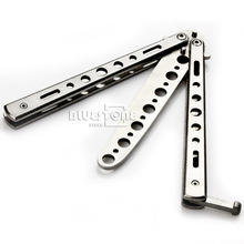 Butterfly Practice Training Knife Dull No Blade Tools Black Silver Color Primary Exercise Knifes Free Shipping