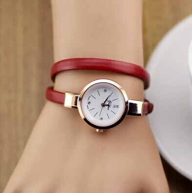 Leather Strap Bracelet Dress Watch Women Ladies Fashion Rhinestone Analog Quartz Wristwatch Relogio Feminino Gift clocks