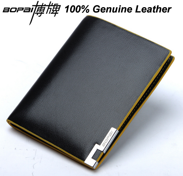 100 Genuine Leather brand short purse soft cowhide leather wallet brand new men wallet short purses