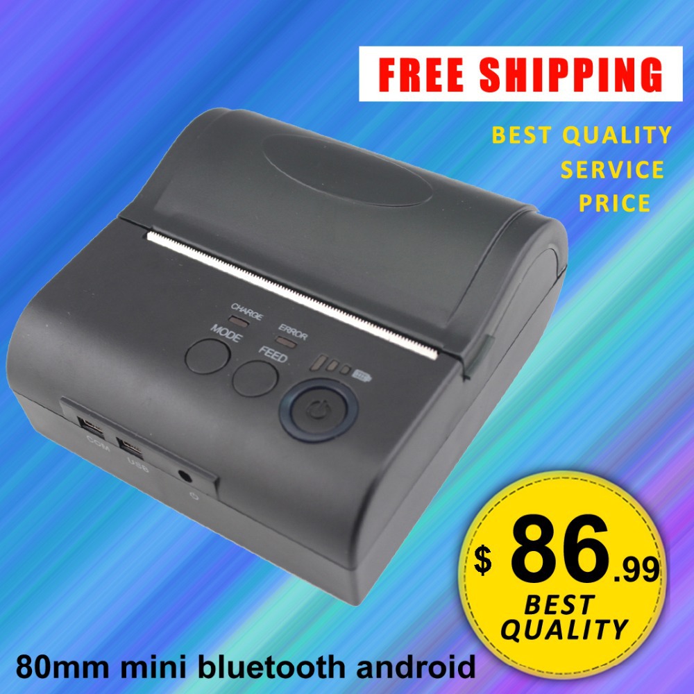 bluetooth thermal printer 80mm new portable bluetooth thermal printer 80mm support IOS/WINCE/WINDOWS MOBILE/Android