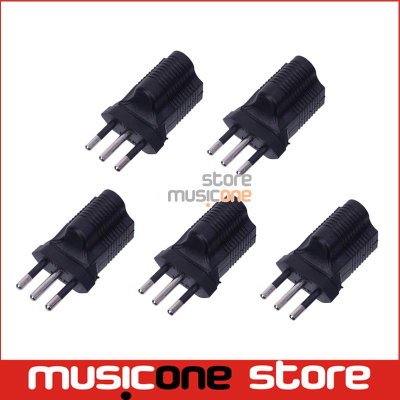 5pcs/lot Universal US to Italy Chile Power Plug 3 Round Pin Adapter
