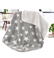 Winter Polar Blanket Star Pattern Baby Blanket Fleece Baby Flannel Receiving Blanket Bedding Cover Baby Winter