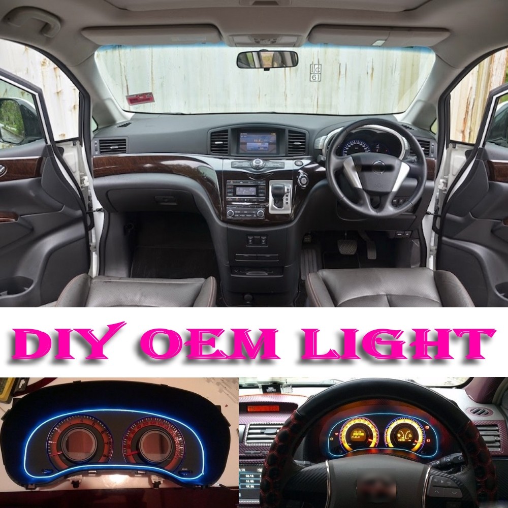 Car Atmosphere Light Flexible Neon Light El Wire Interior Light Decorative Tuning For Nissan Elgrand For Isuzu Fargo Filly