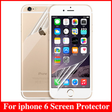 2pcs Front + 2pcs Back Transparent Clear HD Glossy Anti Glare Mobile Phone Screen Protector For iphone 6 4.7″ Protective Film